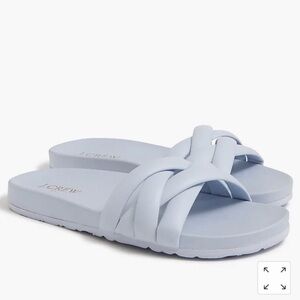 NWT New J. Crew Blue Crisscross Slide Sandals 8 M